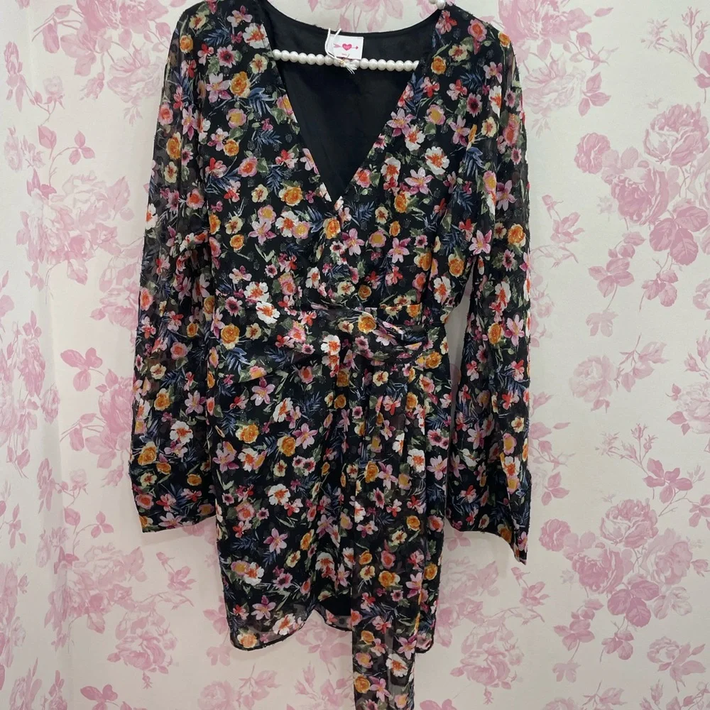 Buddy Love Multicolor Floral Long Sleeve Dress - Picture 5 of 5